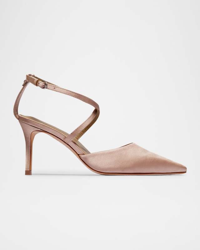 Yazmin Satin Pointed-Toe Pumps